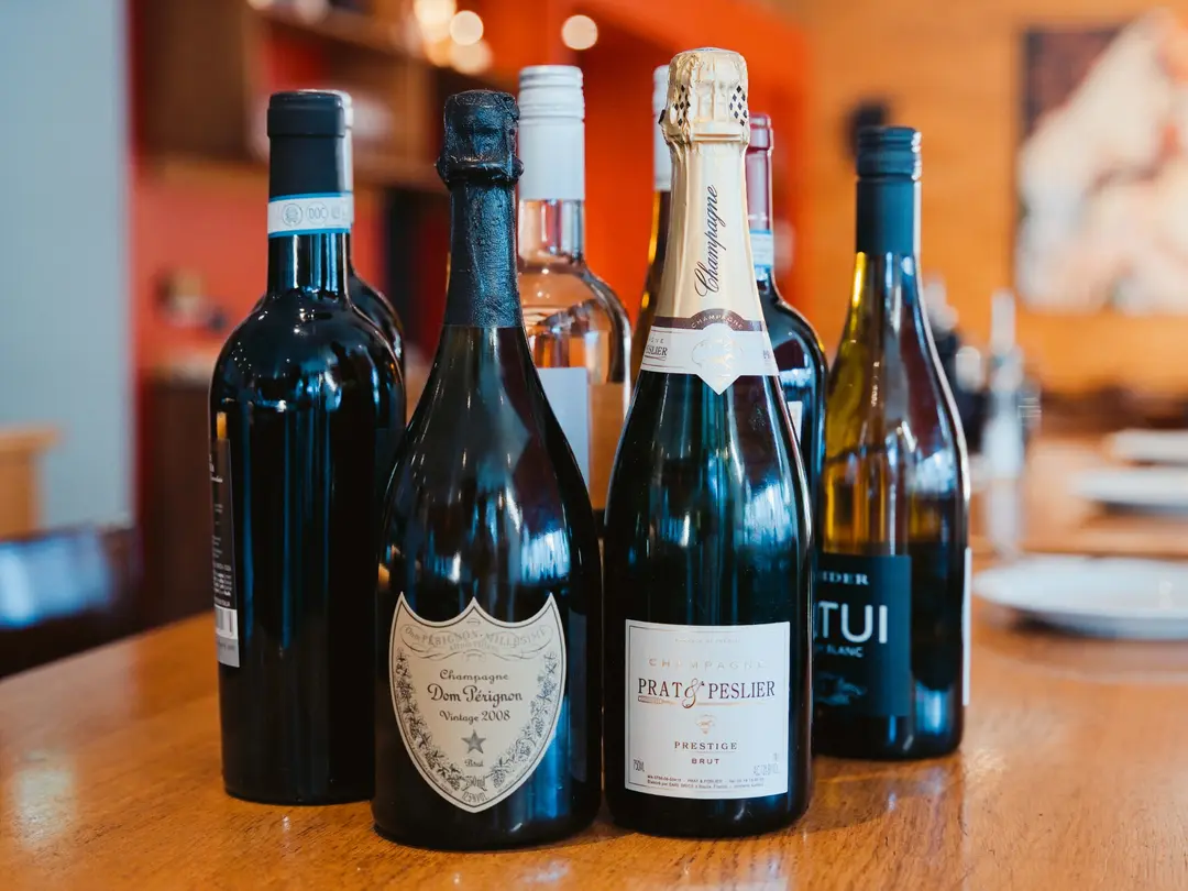 Auswahl italienischer Weine bei Fratelli Düsseldorf-Oberkassel