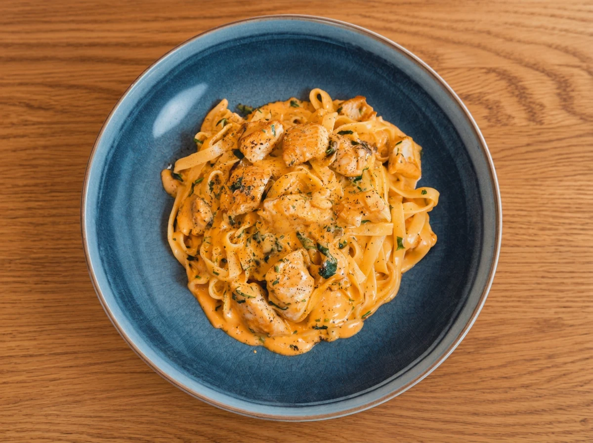Frisch zubereitete Pasta mit Gemüse bei Fratelli Düsseldorf-Oberkassel